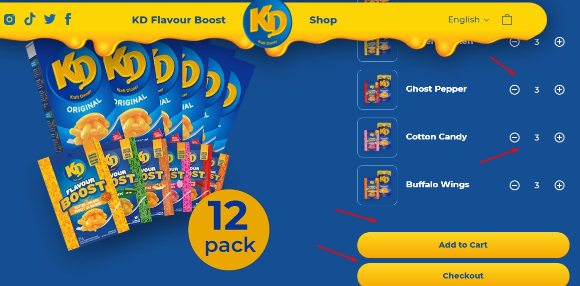 Selling products in a bundle with combinations of variants