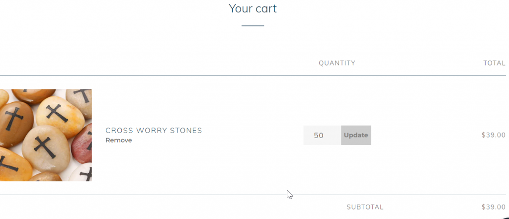 Cart page restrictions for interval quantity