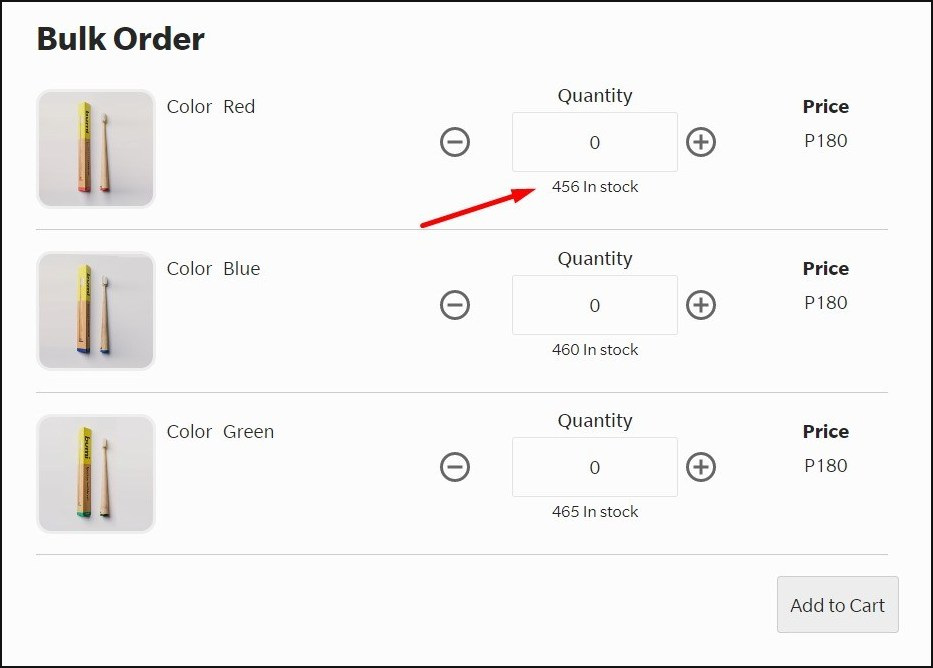 Bumi Displaying in-stock badges on Shopify using MultiVariants