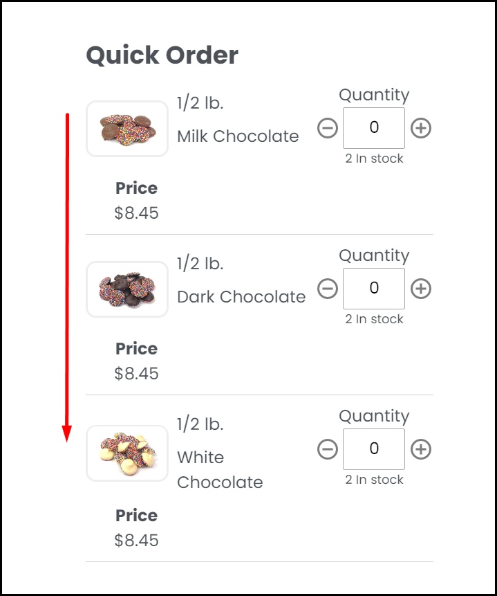 Improved order process on Shopify