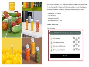 Selling juices in bulk with MultiVariants