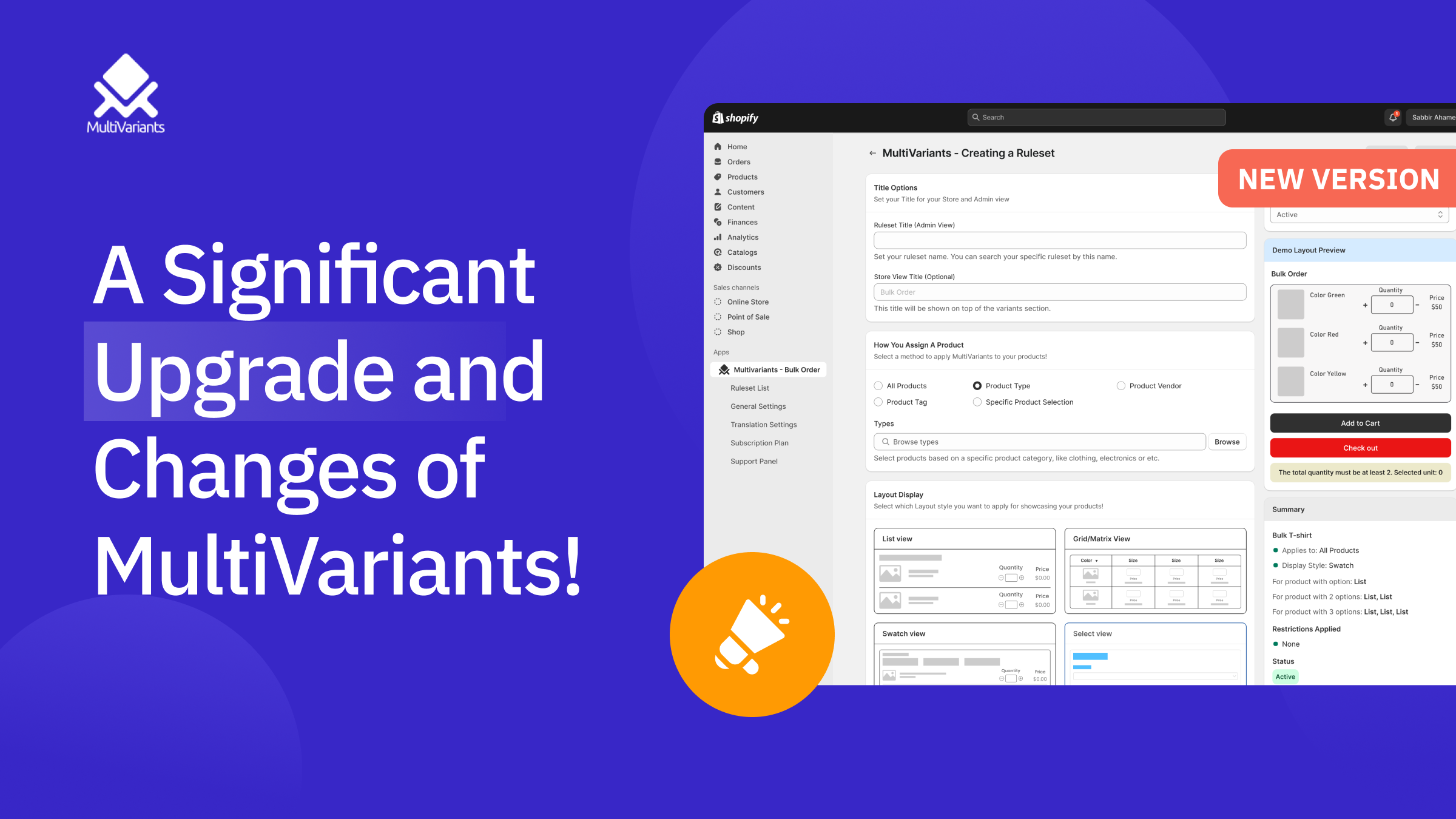 A Significant Upgrade and Changes of MultiVariants