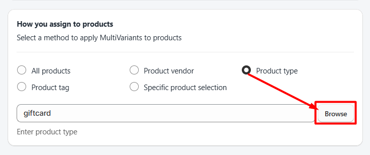 New interface of Assign ruleset to products