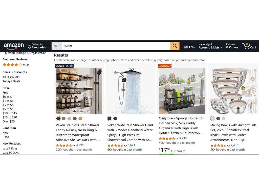 Amazon product catalog
