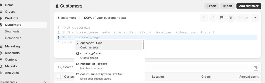 Shopify Wholesale User Permissions - Customer Tags