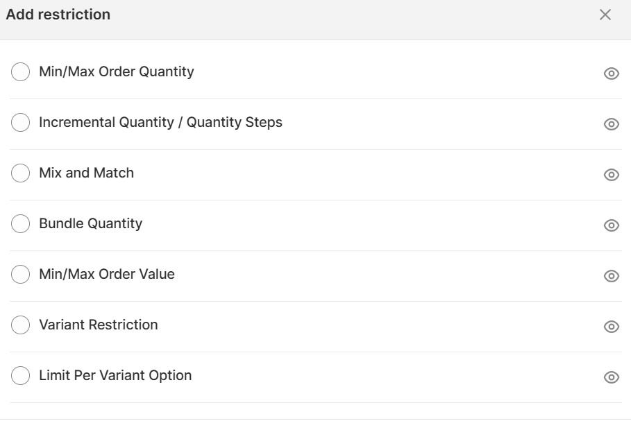 b2b inventory management - MultiVariants restrictions