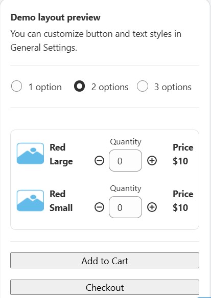 Demo layout preview