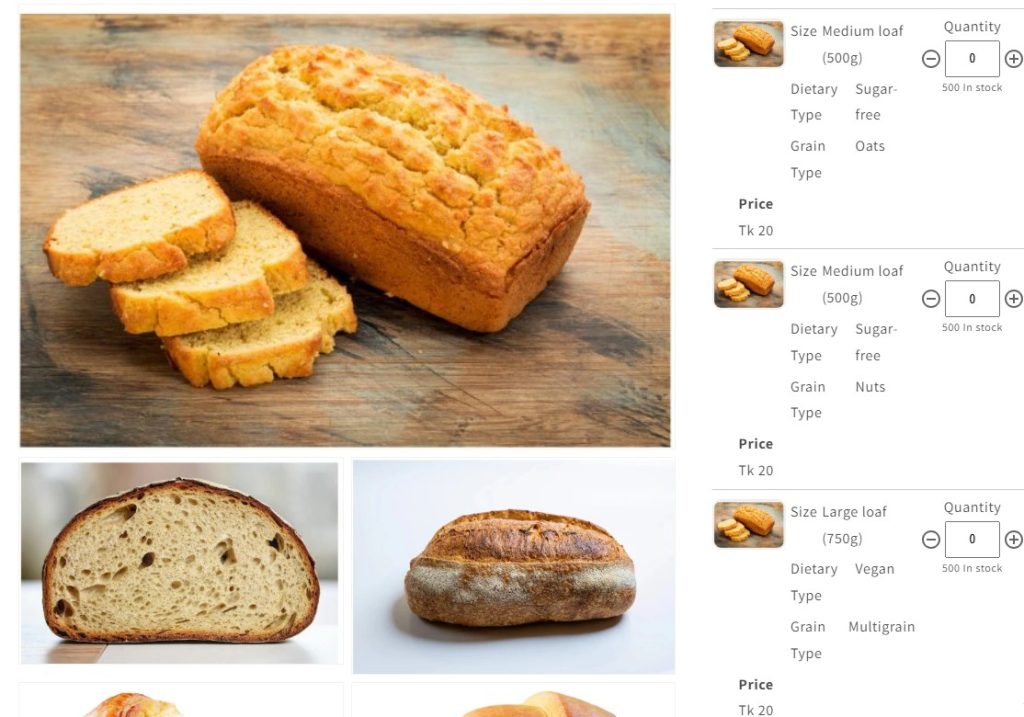 custom display system - Product Page After MultiVariants