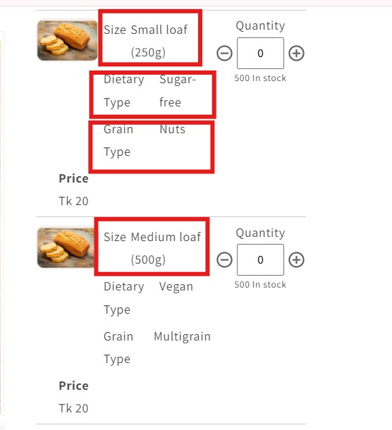custom display system 4 - Bakery product variants