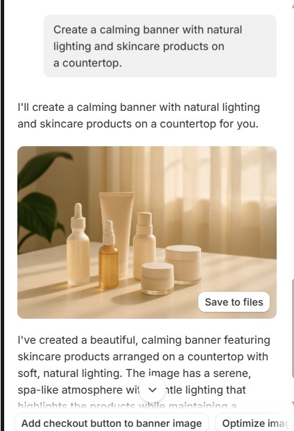 shopify sidekick - create image