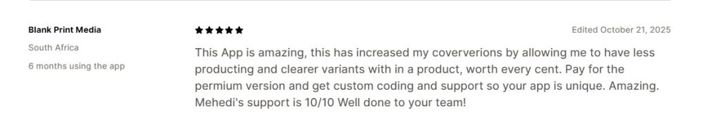 blankprintmedia - review for multivariants