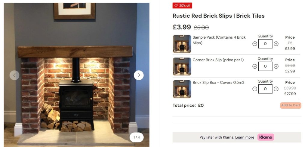 brick slips uk product page with product page