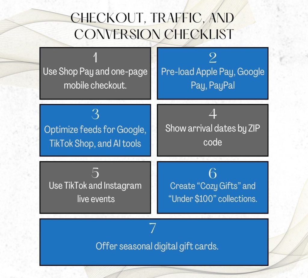 Checkout, Traffic, and Conversion Checklist