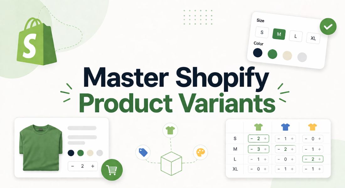 How to manage product variants on shopify - feature image