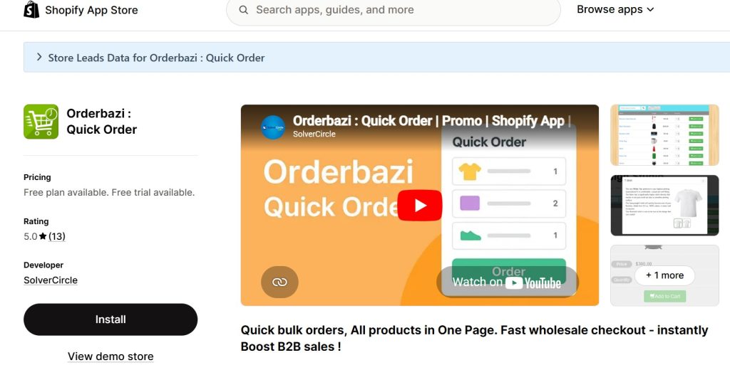 shopify bulk order apps - orderbazi app store