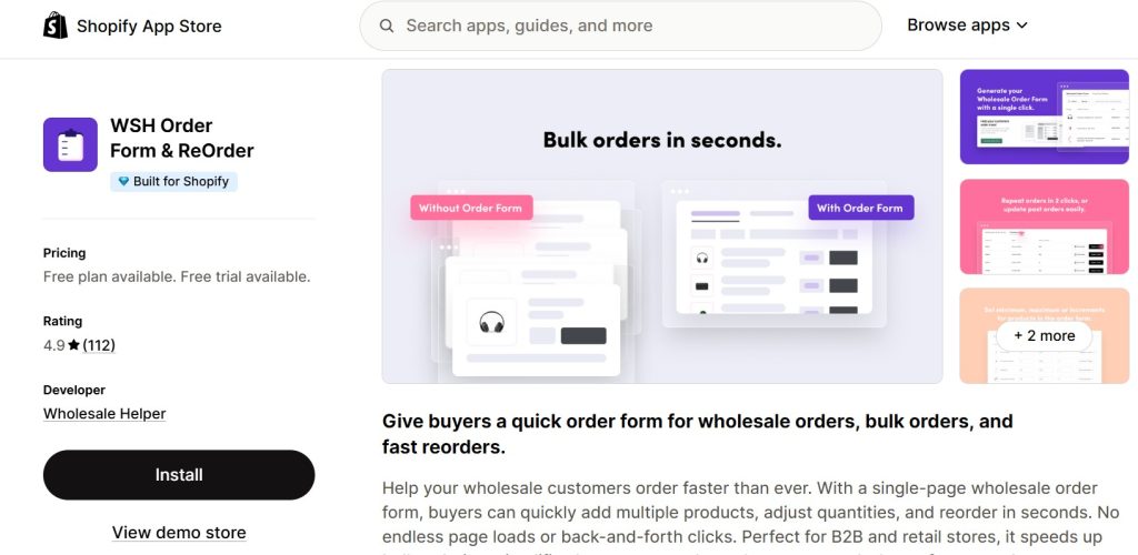 shopify bulk order apps - wsh