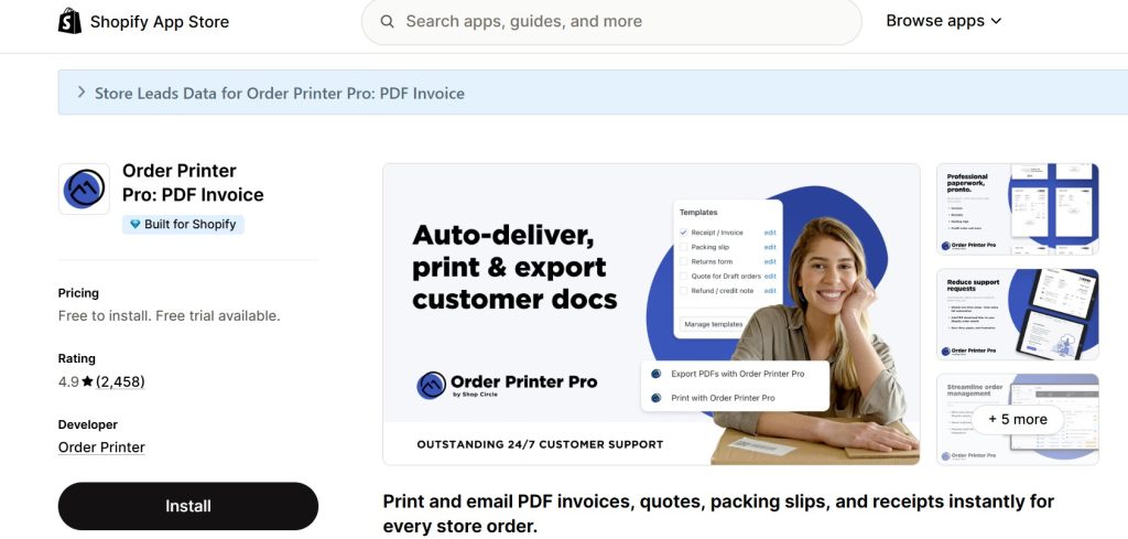 Shopify Apps For High-Volume Orders - order printer
