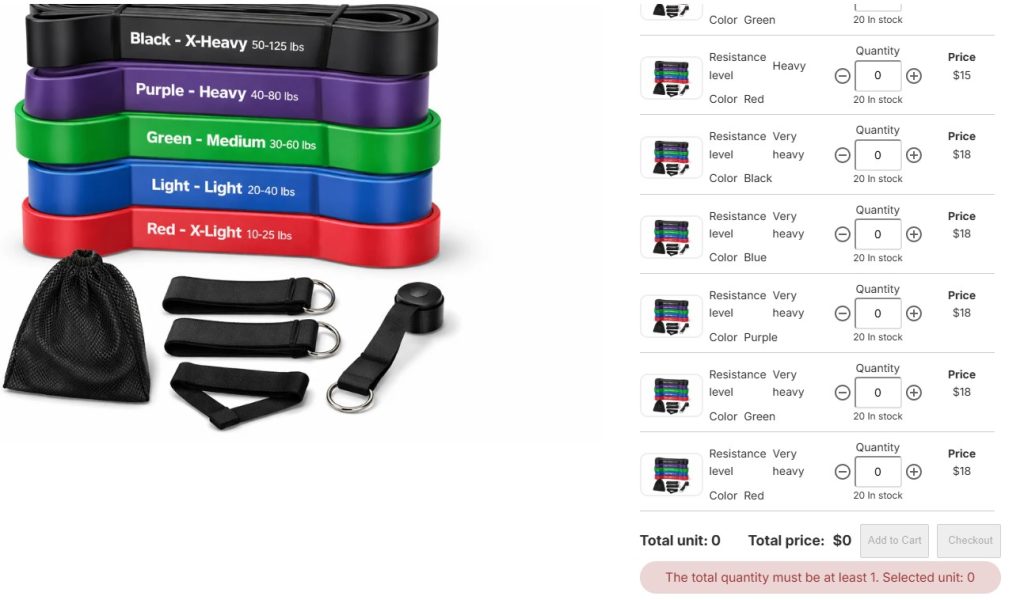 Shopify bulk ordering with MultiVariants