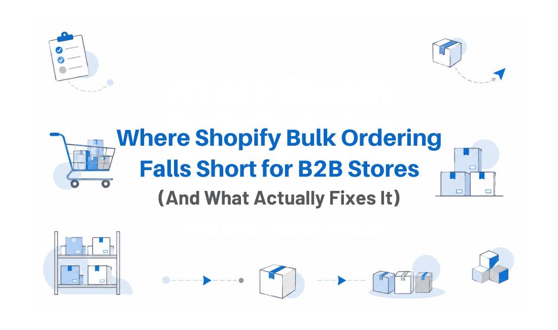 Where Shopify Bulk Ordering Falls Short for B2B Stores (And What Actually Fixes It)