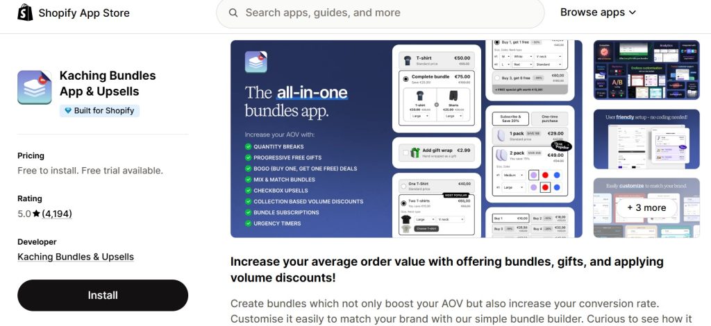 best shopify apps for selling t-shirts - kaching