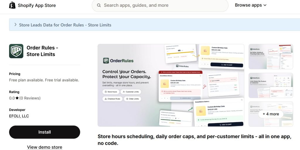 best shopify order limit apps - order rules