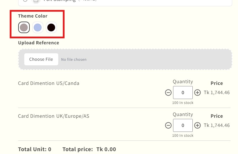shopify product options - multivariants color swatch