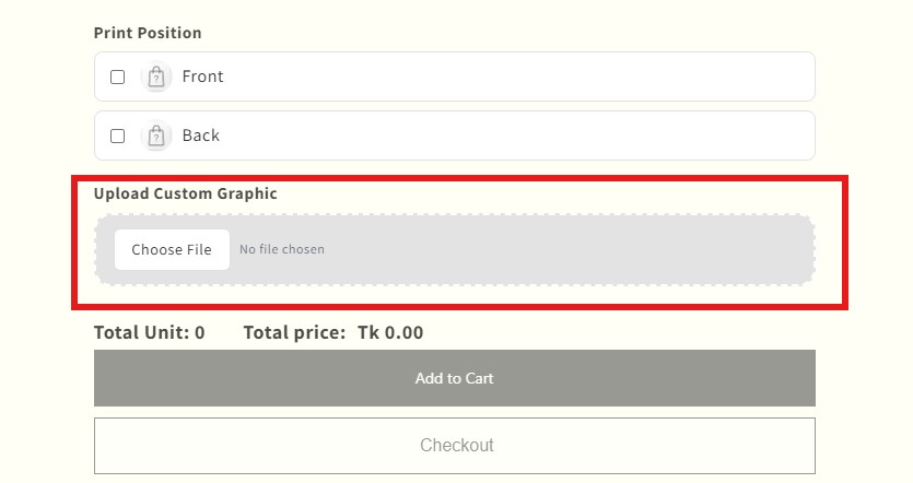 shopify product options - multivariants file attachment
