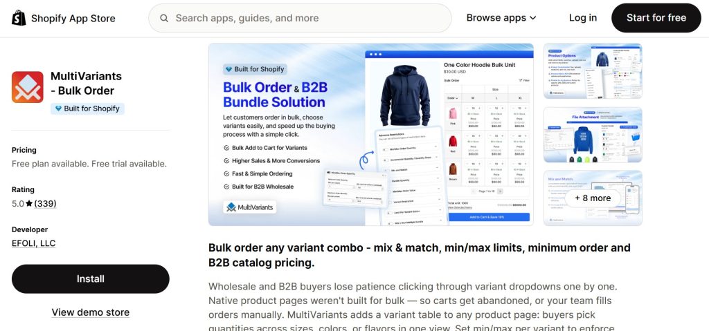 Best Shopify Apps for Makeup Stores - multivariants on shopify app store